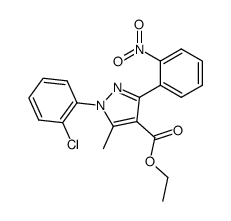 1-(2-Chloro-phenyl)-5-methyl-3-(2-nitro-phenyl)-1H-pyrazole-4-carboxylic acid ethyl ester Structure