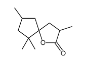 3,6,6,8-tetramethyl-1-oxaspiro[4.4]nonan-2-one结构式