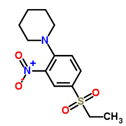 1-[4-(Ethylsulfonyl)-2-nitrophenyl]piperidine结构式