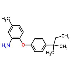 5-Methyl-2-[4-(2-methyl-2-butanyl)phenoxy]aniline Structure