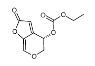 (4S)-4,5-dihydro-4-ethoxycarbonyloxy-2H-furo[2,3-c]pyran-2-one结构式