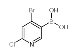 (4-bromo-6-chloropyridin-3-yl)boronic acid structure