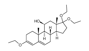 11β-Hydroxy-3,17,17-triethoxy-3,5-androstadiene结构式