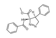 (Z)-4-phenyl-3-benzamido-3-carbomethoxy-Δ1-pyrazoline结构式