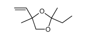 2,4-Dimethyl-2-aethyl-4-vinyl-dioxolan结构式