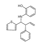 2-((1R,2R)-2-phenyl-1-(thiophen-2-yl)-but-3-enylamino)phenol结构式