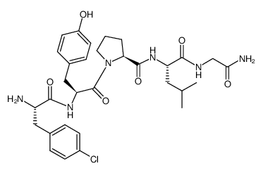 4-Cl-Phe-Tyr-Pro-Leu-Gly-NH2 Structure