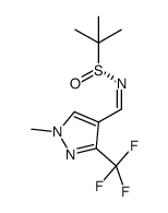 Rs-2-methyl-propane-2-sulfinic acid 1-methyl-3-trifluoromethyl-1H-pyrazol-4-yl-methyleneamide Structure