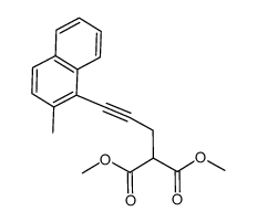 dimethyl 2-(3-(2-methylnaphthalen-1-yl)prop-2-ynyl)malonate Structure