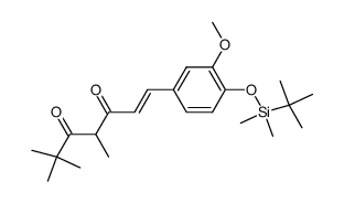 (E)-1-(4-tert-butyldimethylsilyloxy-3-methoxyphenyl)-4,6,6-trimethylhept-1-ene-3,5-dione Structure