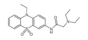 N,N-diethyl-glycin-(10-ethyl-5,5-dioxo-5λ6-phenothiazin-3-ylamide)结构式