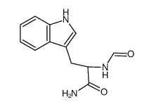 Nα-formyl-DL-tryptophan-amide结构式