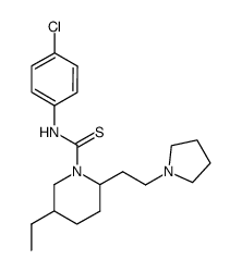 1-(4-Chlor-phenylthiocarbamoyl)-2-<2-pyrrolidino-ethyl>-5-ethyl-piperidin Structure