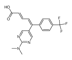 (2E,4Z)-5-[2-(N,N-Dimethylamino)pyrimidin-5-yl]-5-[4-(trifluoromethyl)phenyl]-2,4-pentadienoic acid结构式