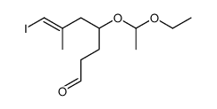 (E)-4-(1-Ethoxy-ethoxy)-7-iodo-6-methyl-hept-6-enal Structure