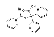 α.α-Diphenyl-α-(1-phenylpropargyloxy)-essigsaeure结构式