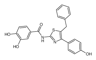 N-[5-benzyl-4-(4-hydroxy-phenyl)-thiazol-2-yl]-3,4-dihydroxy-benzamide Structure