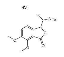 3-(1-amino-ethyl)-6,7-dimethoxy-phthalide, hydrochloride结构式