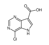 4-氯-5H-吡咯并[3,2-d]嘧啶-7-羧酸结构式