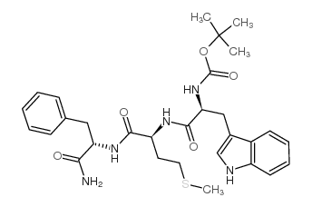 tert-butyl N-[1-[[1-[(1-amino-1-oxo-3-phenylpropan-2-yl)amino]-4-methylsulfanyl-1-oxobutan-2-yl]amino]-3-(1H-indol-3-yl)-1-oxopropan-2-yl]carbamate Structure