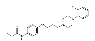 1-[4-(Propionamido)phenoxy]-3-[N1-[N4-(2-methoxyphenyl)piperazinyl]]propane Structure