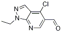 4-chloro-1-ethyl-1H-pyrazolo[3,4-b]pyridine-5-carbaldehyde Structure