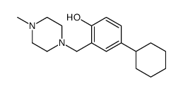 4-cyclohexyl-2-[(4-methylpiperazin-1-yl)methyl]phenol Structure