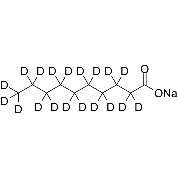 Decanoic acid-d19 sodium Structure