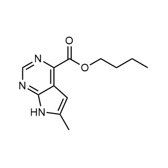 Butyl 6-methyl-7H-pyrrolo[2,3-d]pyrimidine-4-carboxylate Structure