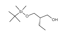 (-)-(2S)-2-((tert-Butyldimethylsiloxy)methyl)butan-1-ol结构式