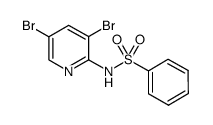 Benzenesulfonamide, N-(3,5-dibromo-2-pyridinyl)- Structure