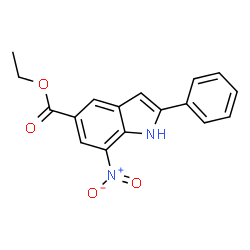 Ethyl 7-nitro-2-phenyl-1H-indole-5-carboxylate Structure