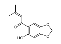1-(2-hydroxy-4,5-methylenedioxyphenyl)-3-methyl-2-buten-1-one Structure