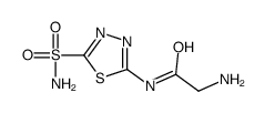 2-amino-N-(5-sulfamoyl-1,3,4-thiadiazol-2-yl)acetamide结构式