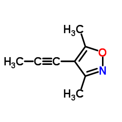 Isoxazole, 3,5-dimethyl-4-(1-propynyl)- (9CI) structure