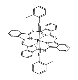 bis(2-methylphenylisocyanide)(phthalocyaninato)iron(II) Structure