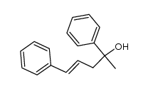 (E)-2,5-diphenyl-4-penten-2-ol结构式