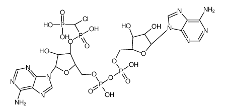 beta,beta'-monochloromethylene diadenosine 5',5'''-P(1),P(4)-tetraphosphate Structure