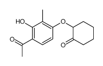 2-(4-acetyl-3-hydroxy-2-methylphenoxy)cyclohexan-1-one Structure