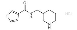 N-(3-哌啶基甲基)-3-噻吩甲酰胺盐酸盐结构式