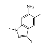 3-iodo-1,5-dimethyl-1H-indazol-6-amine Structure