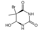 2,4(1H,3H)-Pyrimidinedione,5-bromodihydro-6-hydroxy-5-methyl-, trans- (9CI) Structure