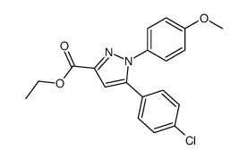 3-Carboethoxy-5-(4-chlorophenyl)-1-(4-methoxyphenyl)pyrazole结构式
