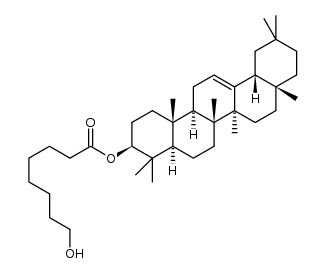 3β-O-(8-hydroxyoctanoyl)-12-oleanene Structure