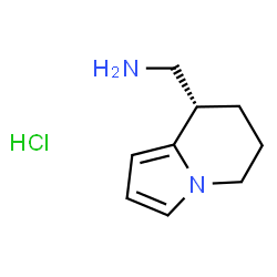 8-INDOLIZINEMETHANAMINE, 5,6,7,8-TETRAHYDRO-, HYDROCHLORIDE (1:1), (8S)-结构式