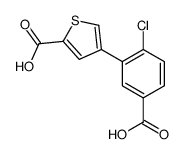 4-(5-carboxy-2-chlorophenyl)thiophene-2-carboxylic acid结构式