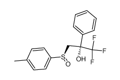 (2R)-1,1,1-trifluoro-2-phenyl-3(R)-((4-methylphenyl)sulfinyl)propan-2-ol结构式