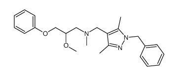 N-((1-Benzyl-3,5-dimethyl-1H-pyrazol-4-yl)methyl)-2-methoxy-N-methyl-3-phenoxypropan-1-amine Structure
