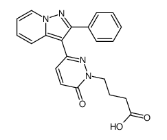 4-[6-oxo-3-(2-phenylpyrazolo[1,5-a]pyridin-3-yl)pyridazin-1-yl]butanoic acid结构式