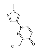 3-(chloromethyl)-1-(1-methyl-1H-pyrazol-4-yl)pyridazin-4(1H)-one Structure